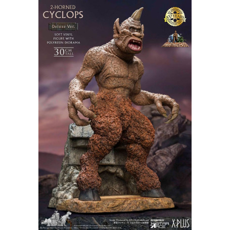 Star ace - Ray Harryhausens Horned Cyclops Deluxe Version - The Seventh Voyage of Sinbad statuetta in vinile morbido.