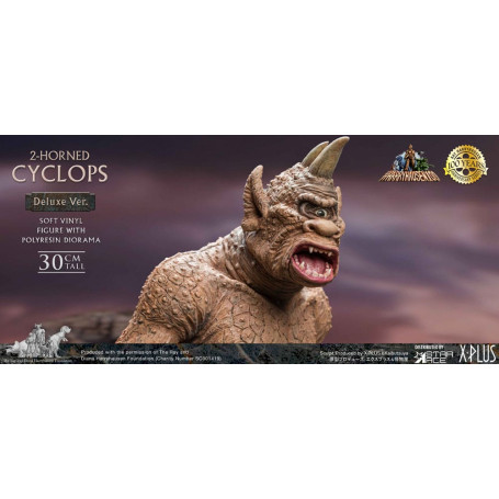 Star ace - Ray Harryhausens Horned Cyclops Deluxe Version - The Seventh Voyage of Sinbad statuetta in vinile morbido.