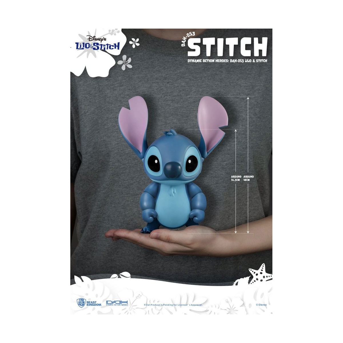 Figurina classica Disney del Regno delle Bestie - Lilo & Stitch - Stitch - Eroi d'azione dinamici 1/9