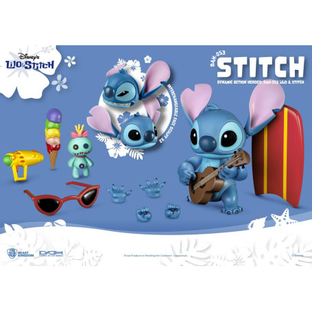 Figurina classica Disney del Regno delle Bestie - Lilo & Stitch - Stitch - Eroi d'azione dinamici 1/9
