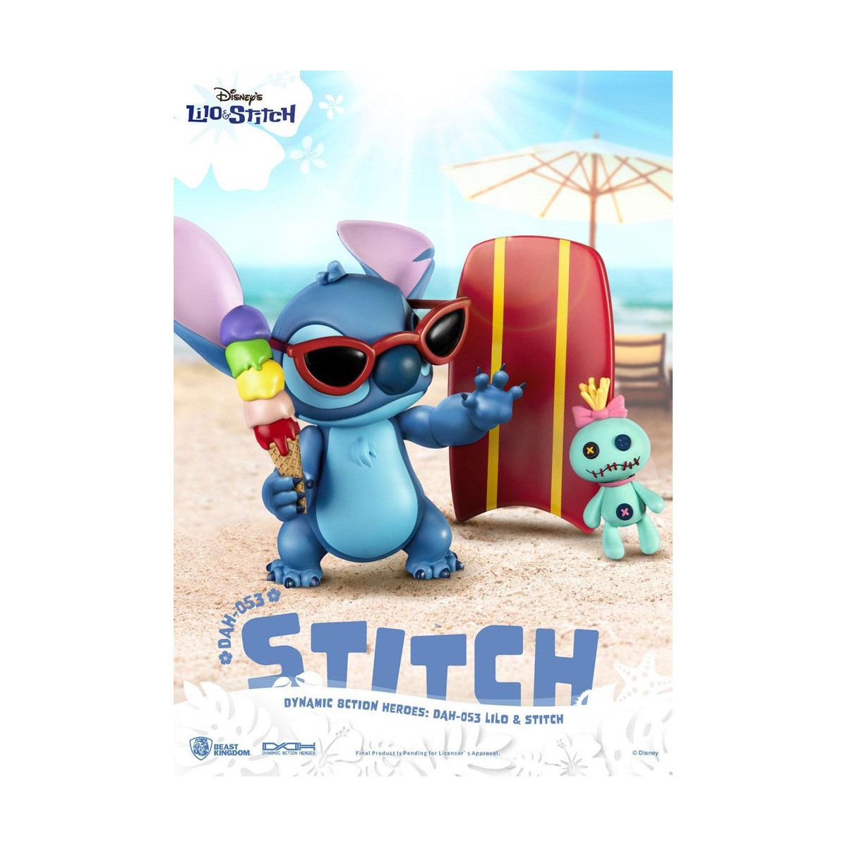 Figurina classica Disney del Regno delle Bestie - Lilo & Stitch - Stitch - Eroi d'azione dinamici 1/9