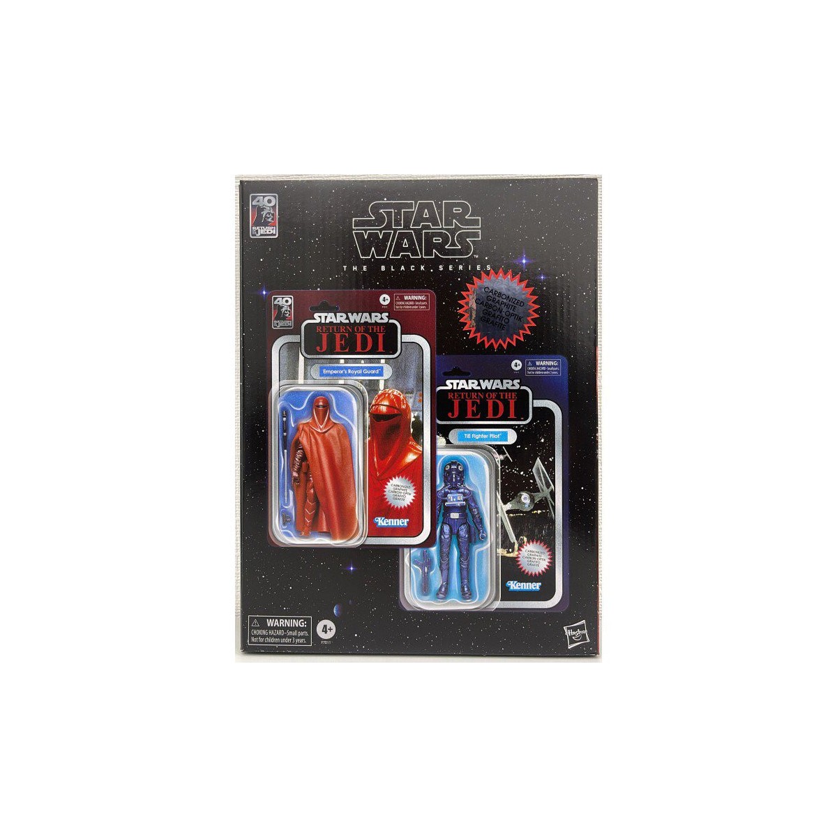 Star Wars The Black Series Carbonized - Guardia Reale dell'Imperatore e Pilota di TIE Fighter 2-Pack - 40° Anniversario ROTJ