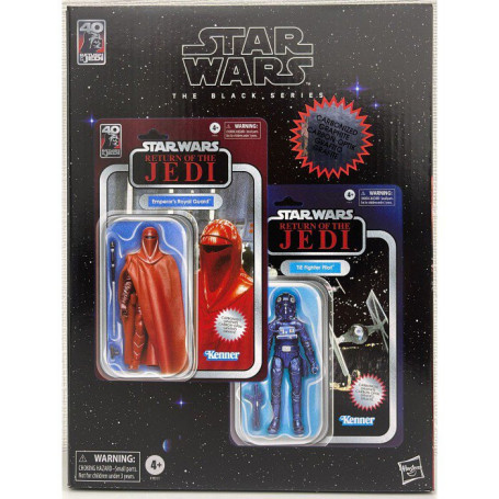 Star Wars The Black Series Carbonized - Guardia Reale dell'Imperatore e Pilota di TIE Fighter 2-Pack - 40° Anniversario ROTJ