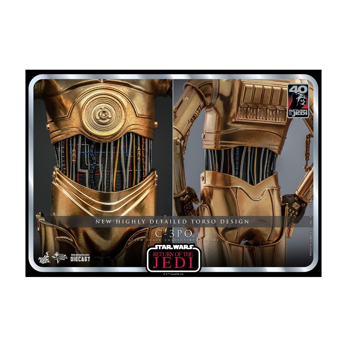 Hot Toys Star Wars - C-3PO MMS 1/6 - Il Ritorno dello Jedi 40° Anniversario
