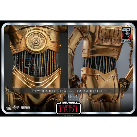 Hot Toys Star Wars - C-3PO MMS 1/6 - Il Ritorno dello Jedi 40° Anniversario