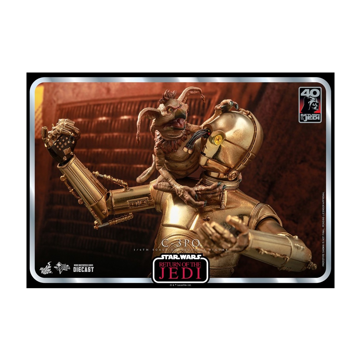 Hot Toys Star Wars - C-3PO MMS 1/6 - Il Ritorno dello Jedi 40° Anniversario
