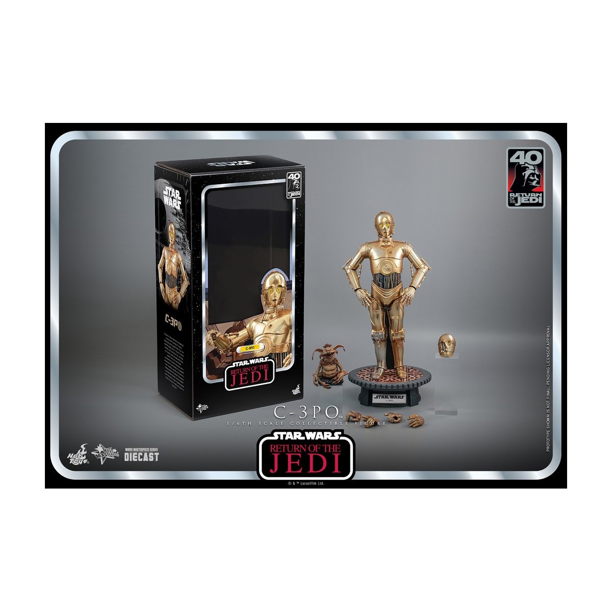 Hot Toys Star Wars - C-3PO MMS 1/6 - Il Ritorno dello Jedi 40° Anniversario