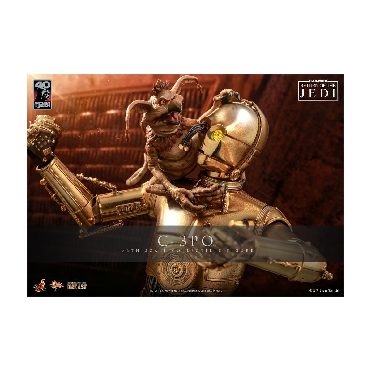 Hot Toys Star Wars - C-3PO MMS 1/6 - Il Ritorno dello Jedi 40° Anniversario