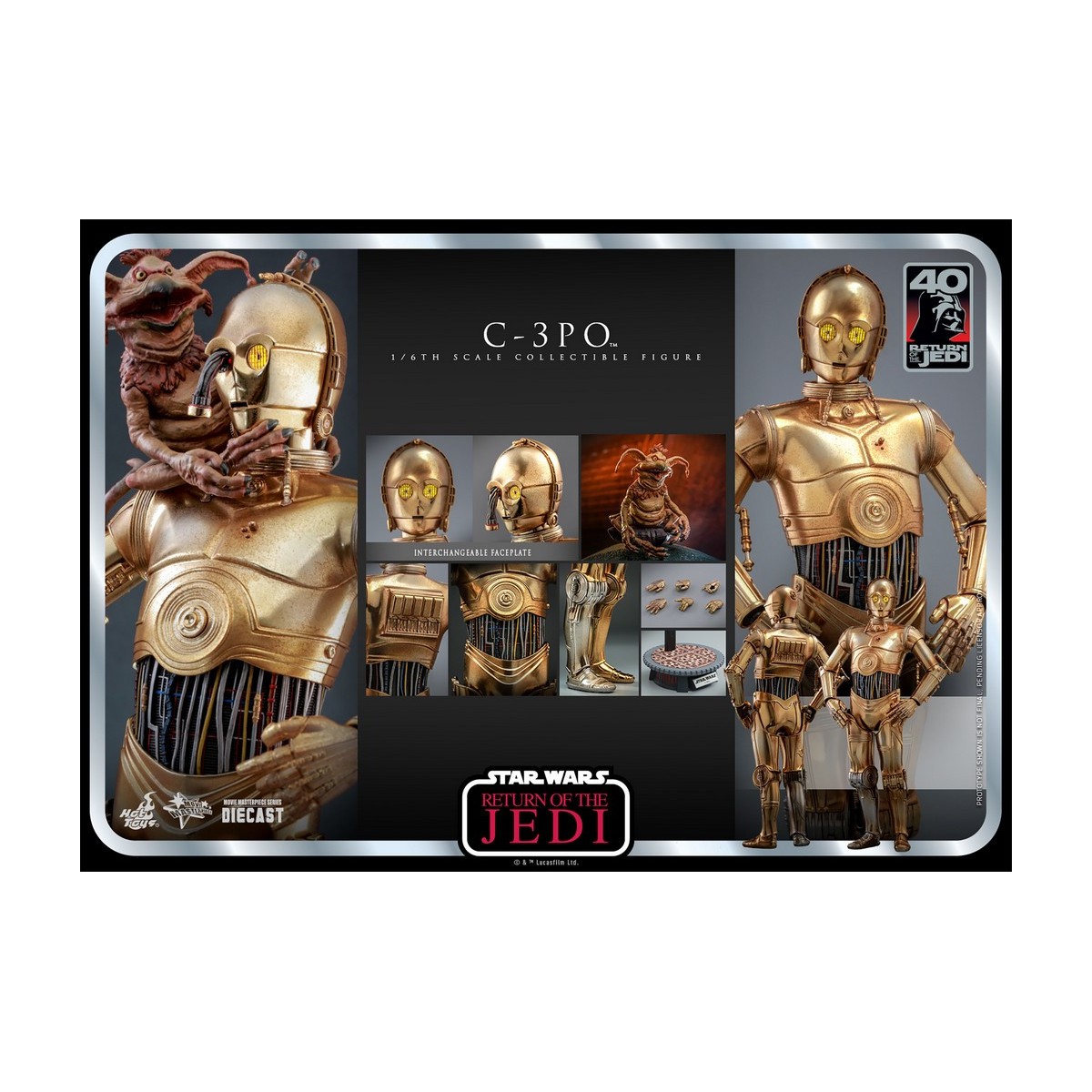 Hot Toys Star Wars - C-3PO MMS 1/6 - Il Ritorno dello Jedi 40° Anniversario