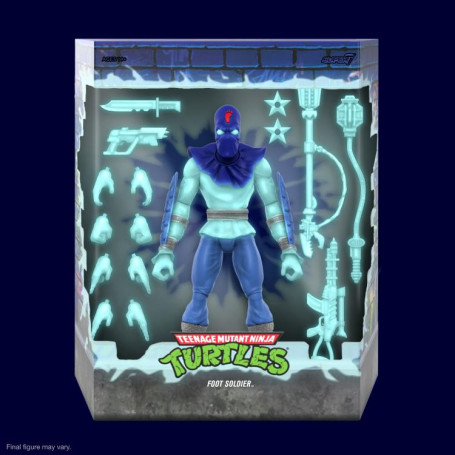 Super 7 - TMNT Ultimates GLOW-IN-THE-DARK FOOT SOLDIER Esclusivo - Teenage Mutant Ninja Turtles