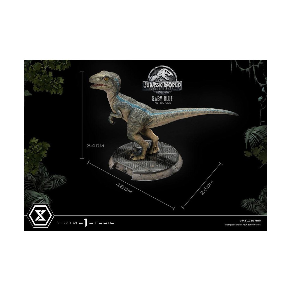 Prime 1 Studio - Statua in scala 1/2 di Jurassic World: Fallen Kingdom - Baby Blue