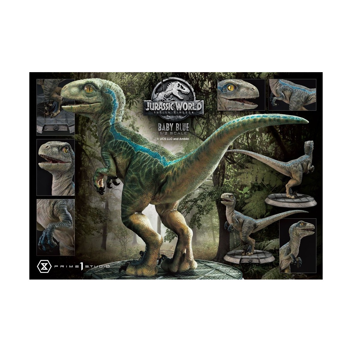 Prime 1 Studio - Statua in scala 1/2 di Jurassic World: Fallen Kingdom - Baby Blue