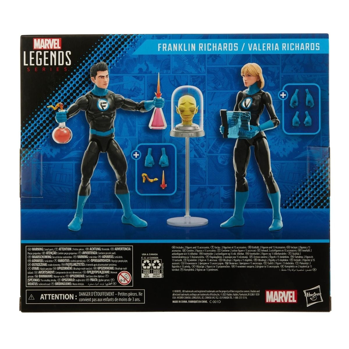 Marvel Legends - Fantastici Quattro Franklin Richards e Valeria Richards confezione da 2 pezzi