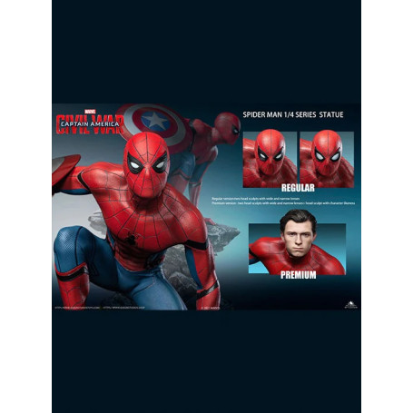 Queen Studios - Statua 1/4 di Spider-Man Edizione Regolare - Capitan America: Guerra Civile
