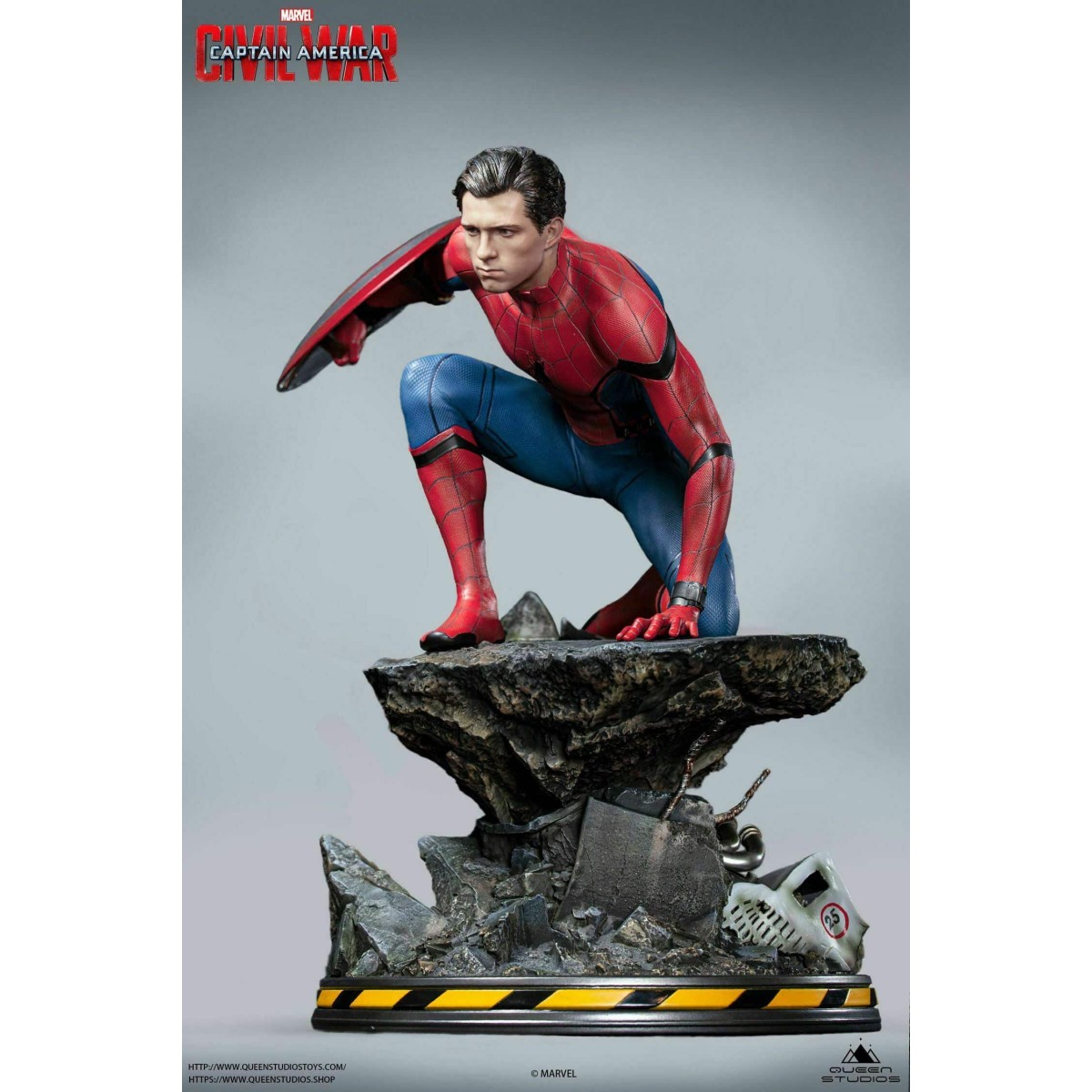 Queen Studios - Statua 1/4 di Spider-Man Edizione Regolare - Capitan America: Guerra Civile