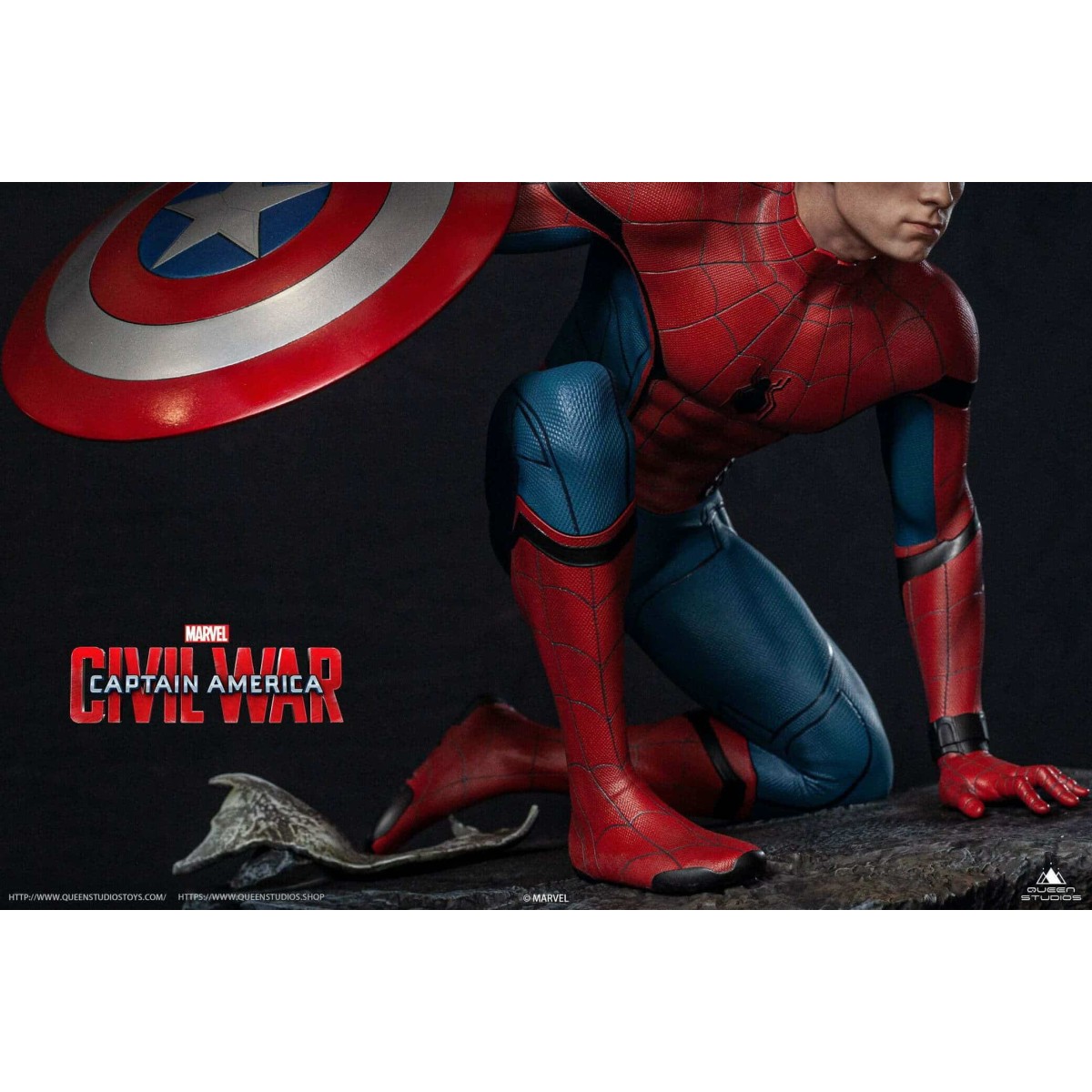 Queen Studios - Statua 1/4 di Spider-Man Edizione Regolare - Capitan America: Guerra Civile