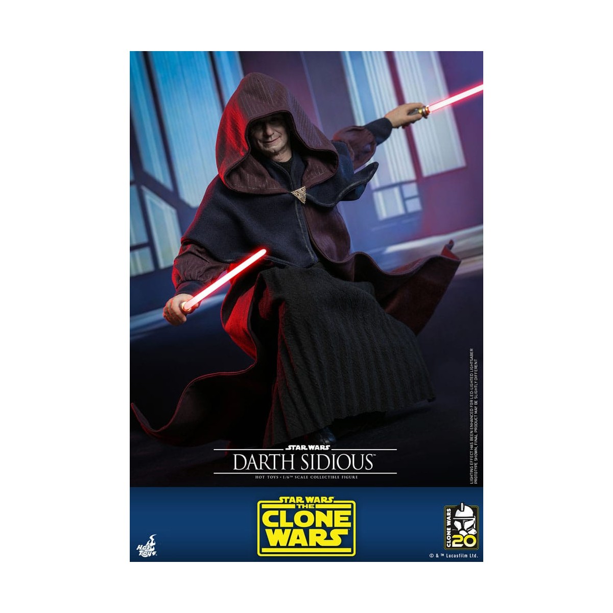 Hot Toys Star Wars - Darth Sidious - Le guerre dei cloni 1/6