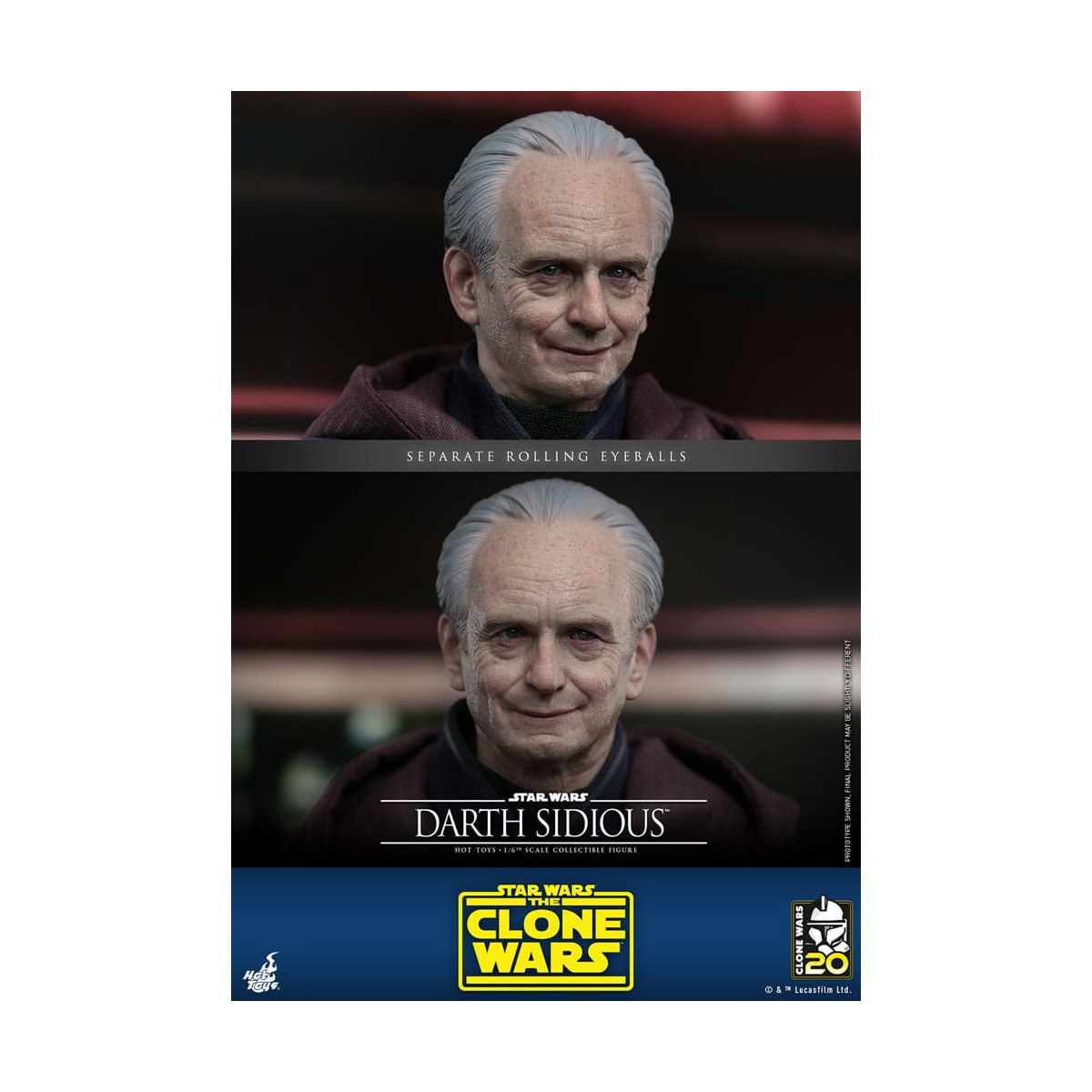 Hot Toys Star Wars - Darth Sidious - Le guerre dei cloni 1/6