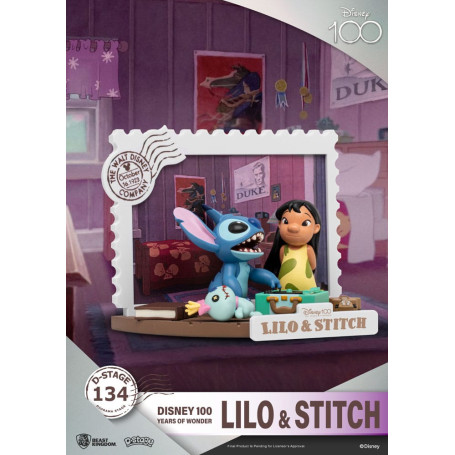 Regno delle belve Disney Lilo & Stitch diorama PVC D-Stage 100 anni di meraviglie