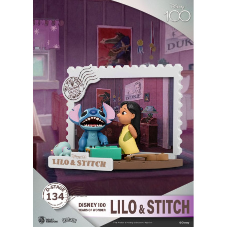 Regno delle belve Disney Lilo & Stitch diorama PVC D-Stage 100 anni di meraviglie