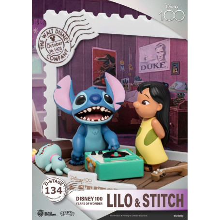 Regno delle belve Disney Lilo & Stitch diorama PVC D-Stage 100 anni di meraviglie