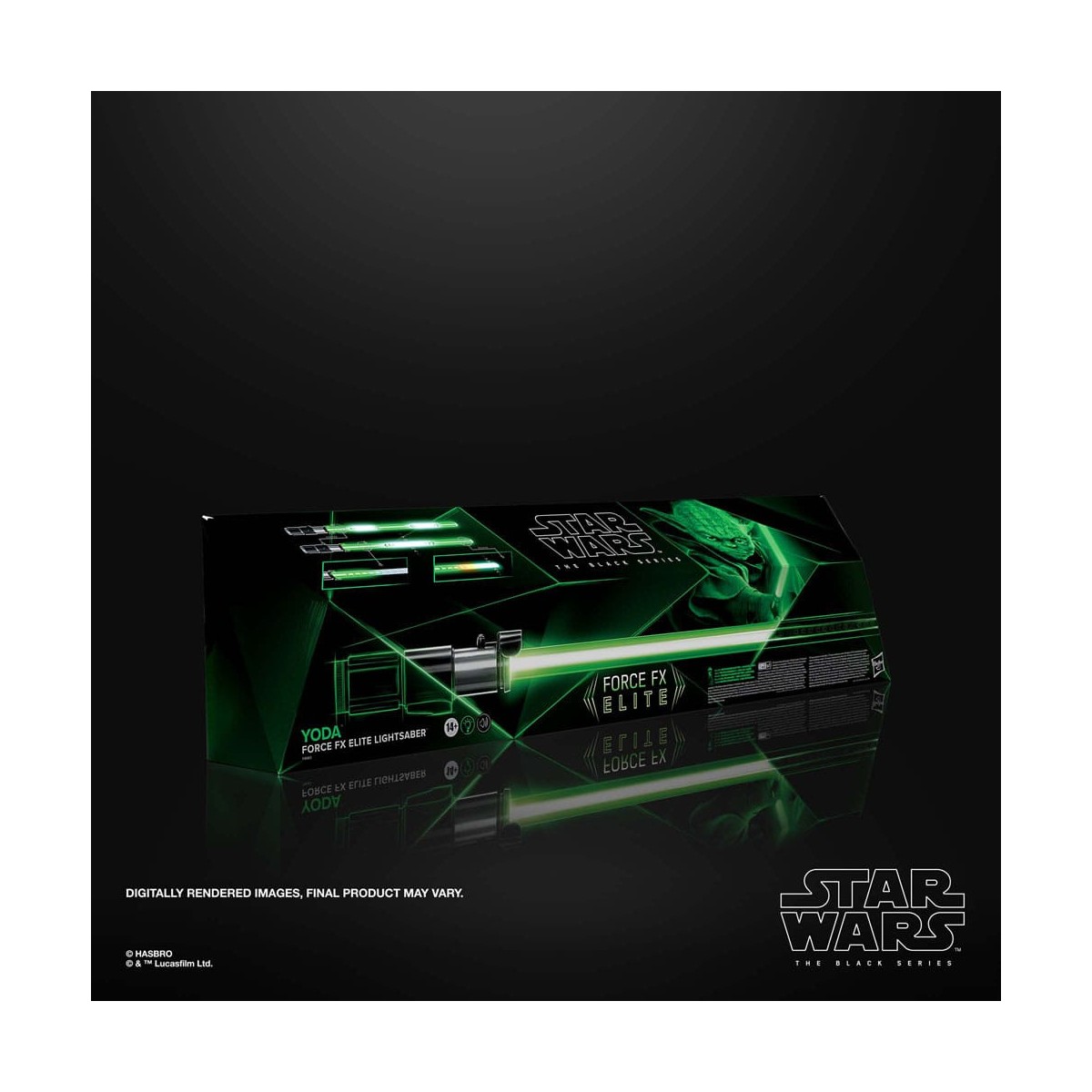 Hasbro - Spada laser Yoda Force Fx - Serie nera Replica Elite