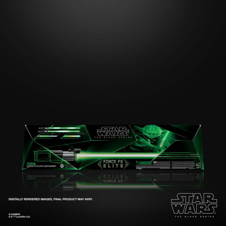 Hasbro - Spada laser Yoda Force Fx - Serie nera Replica Elite