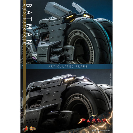 Hot Toys - DC Comics - Batman (Affleck) e Batcycle 1:6 Scala Set di Figure The Flash - Movie Masterpiece 1/6