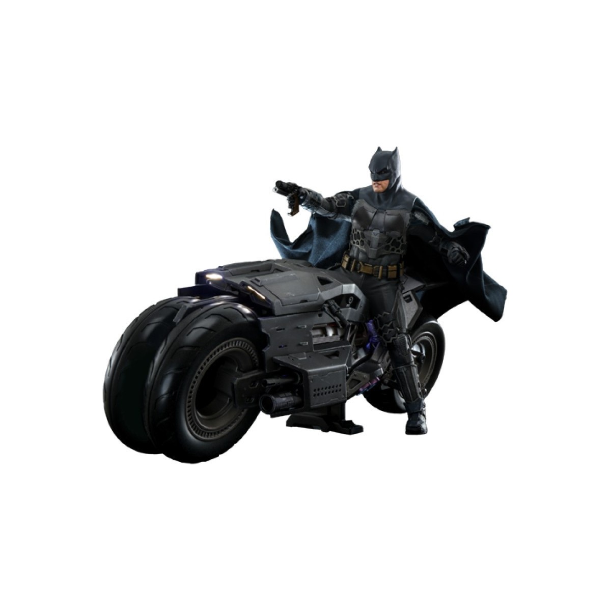Hot Toys - DC Comics - Batman (Affleck) e Batcycle 1:6 Scala Set di Figure The Flash - Movie Masterpiece 1/6
