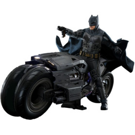 Hot Toys - DC Comics - Batman (Affleck) e Batcycle 1:6 Scala Set di Figure The Flash - Movie Masterpiece 1/6
