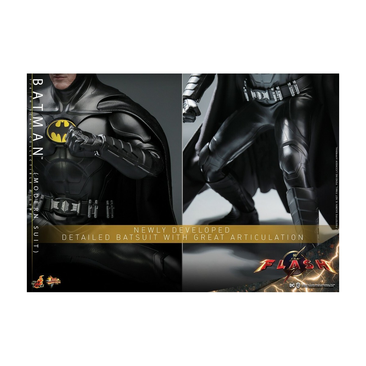 Hot Toys - DC Comics - Tuta moderna di Batman (Keaton) The Flash - Capolavoro cinematografico 1/6