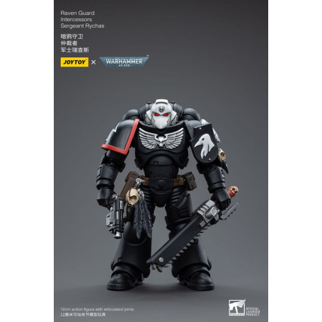 JoyToy Space Marine - Raven Guard - Sergente Intercessors Rychas 1/18 - Warhammer 40K