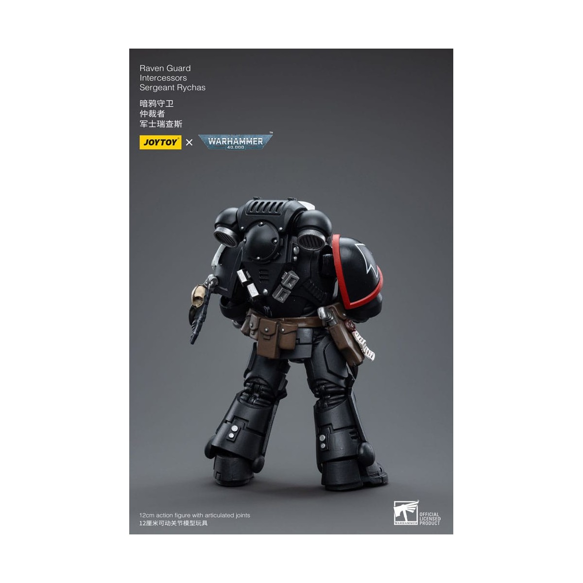 JoyToy Space Marine - Raven Guard - Sergente Intercessors Rychas 1/18 - Warhammer 40K