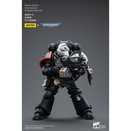 JoyToy Space Marine - Raven Guard - Sergente Intercessors Rychas 1/18 - Warhammer 40K