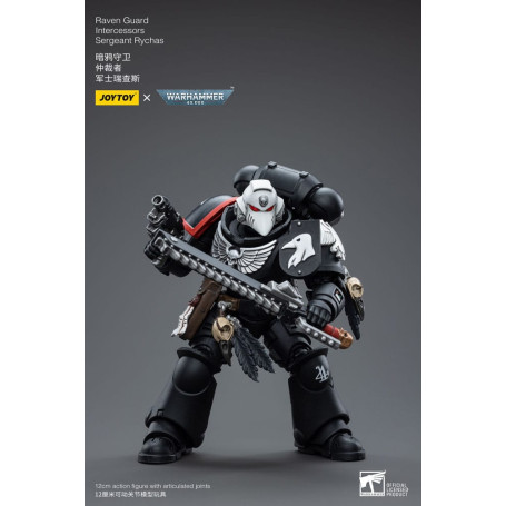JoyToy Space Marine - Raven Guard - Sergente Intercessors Rychas 1/18 - Warhammer 40K