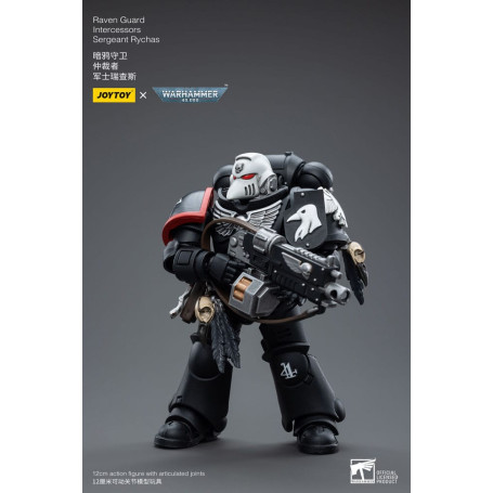 JoyToy Space Marine - Raven Guard - Sergente Intercessors Rychas 1/18 - Warhammer 40K
