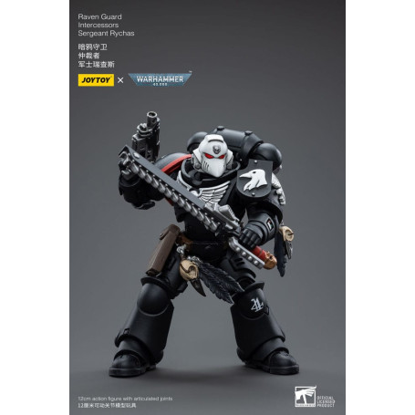 JoyToy Space Marine - Raven Guard - Sergente Intercessors Rychas 1/18 - Warhammer 40K