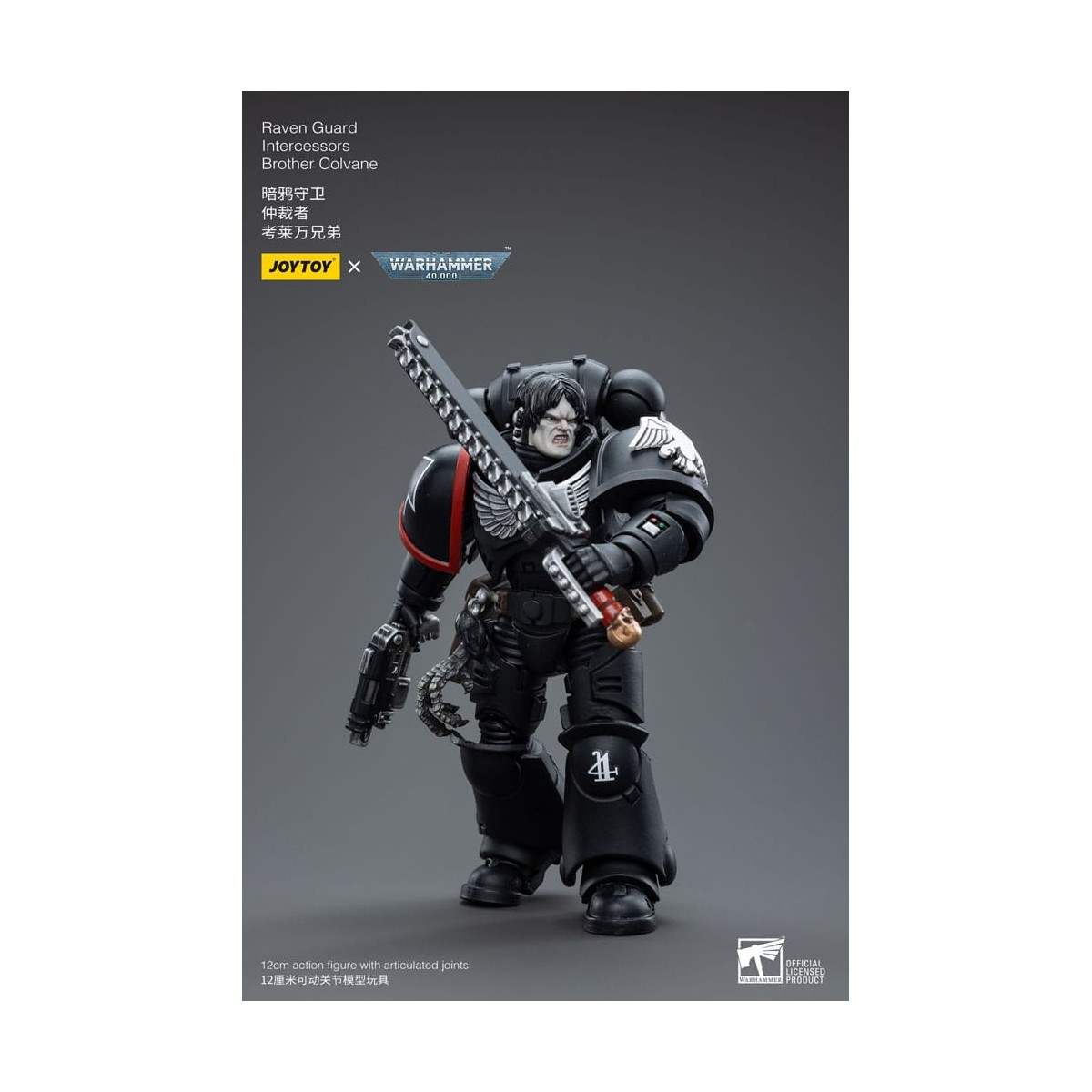 JoyToy Space Marine - Guardia Raven - Intercessori Fratello Colvane 1/18 - Warhammer 40K