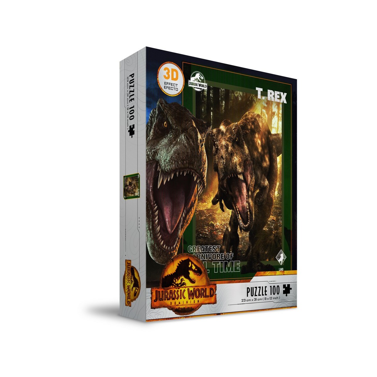 SD Toys - Puzzle Jurassic World effetto 3D - T-Rex 100 pezzi