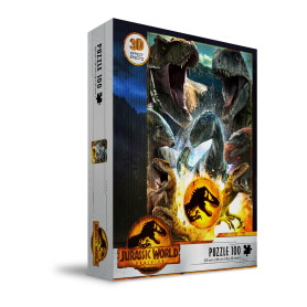 SD Toys - Puzzle Jurassic World effetto 3D - Compo Carnivoro 100 pz