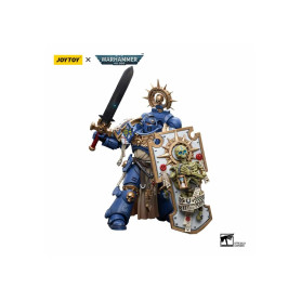 JoyToy - Space Marines - Ultramarines - Capitano Primaris con scudo e spada di potere 1/18 - Warhammer 40K