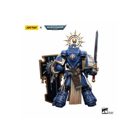 JoyToy - Space Marines - Ultramarines - Capitano Primaris con scudo e spada di potere 1/18 - Warhammer 40K