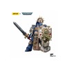 JoyToy - Space Marines - Ultramarines - Capitano Primaris con scudo e spada di potere 1/18 - Warhammer 40K