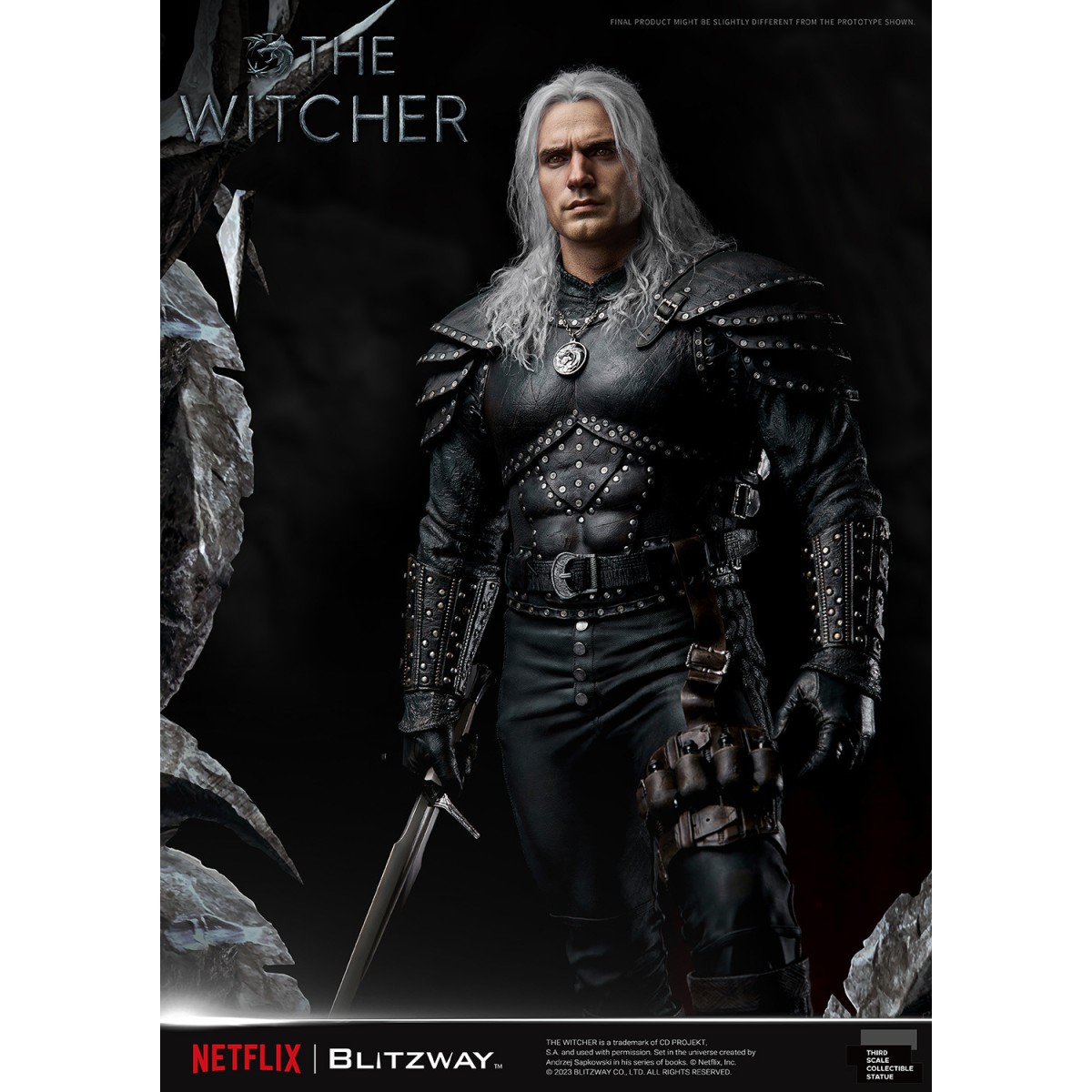 Blitzway - Statua di Geralt di Rivia 1/3 in scala infinita - The Witcher 