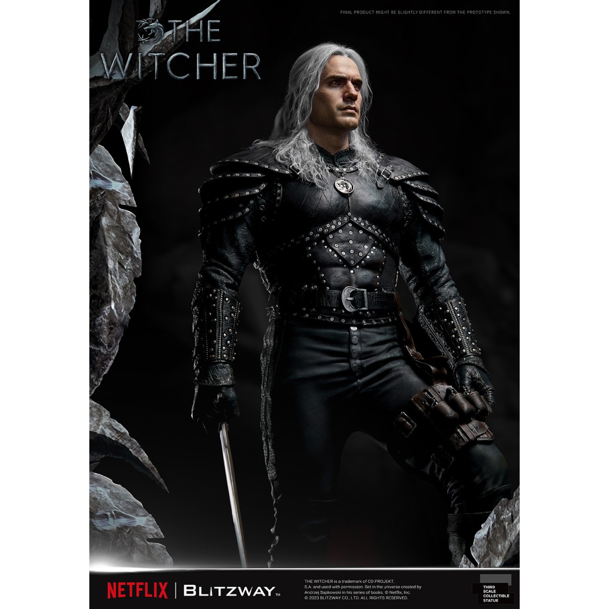 Blitzway - Statua di Geralt di Rivia 1/3 in scala infinita - The Witcher 