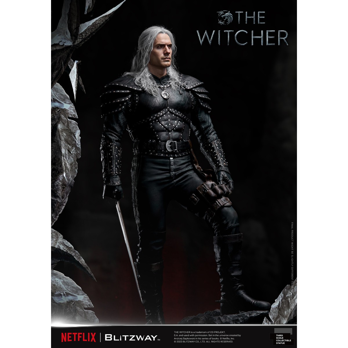 Blitzway - Statua di Geralt di Rivia 1/3 in scala infinita - The Witcher 