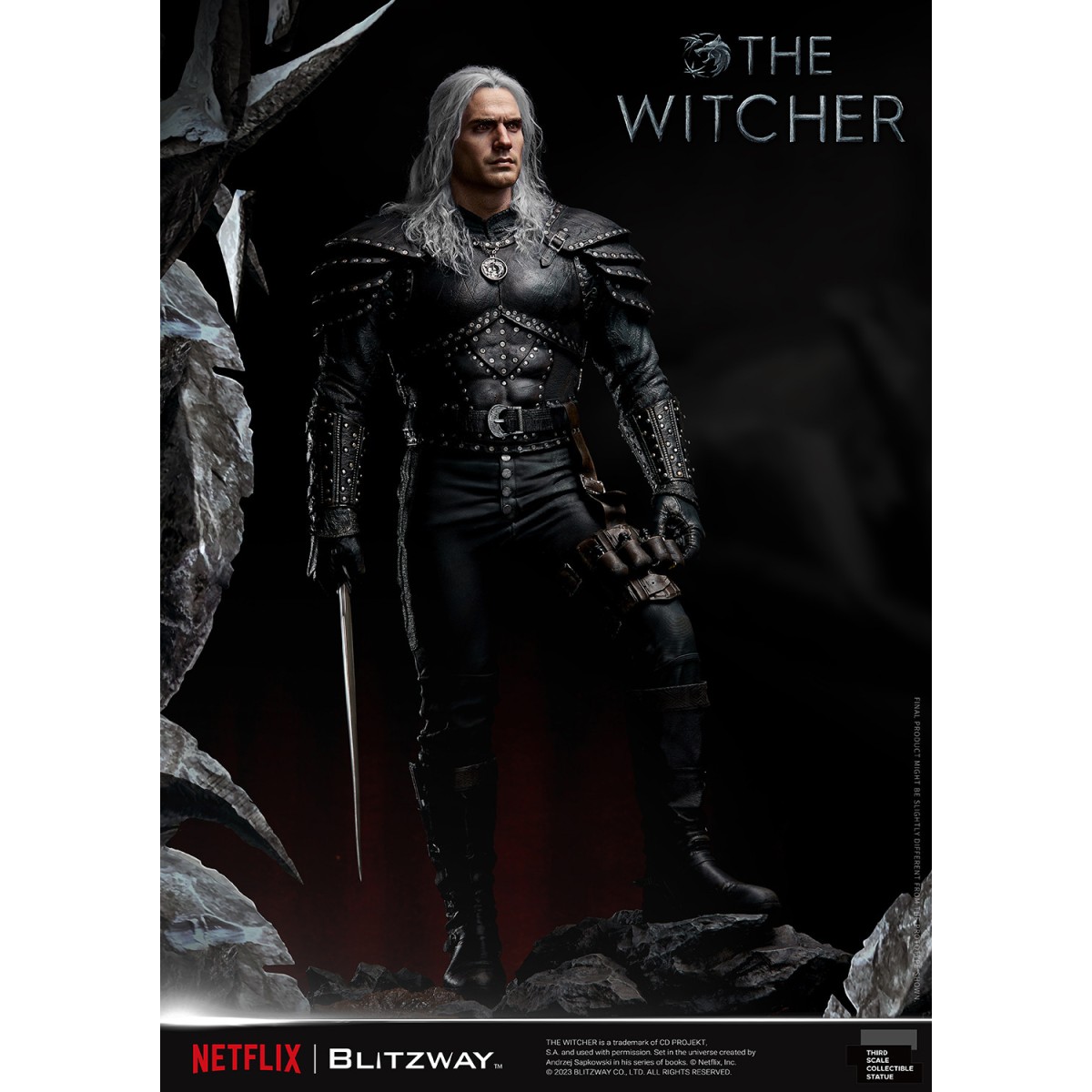 Blitzway - Statua di Geralt di Rivia 1/3 in scala infinita - The Witcher 