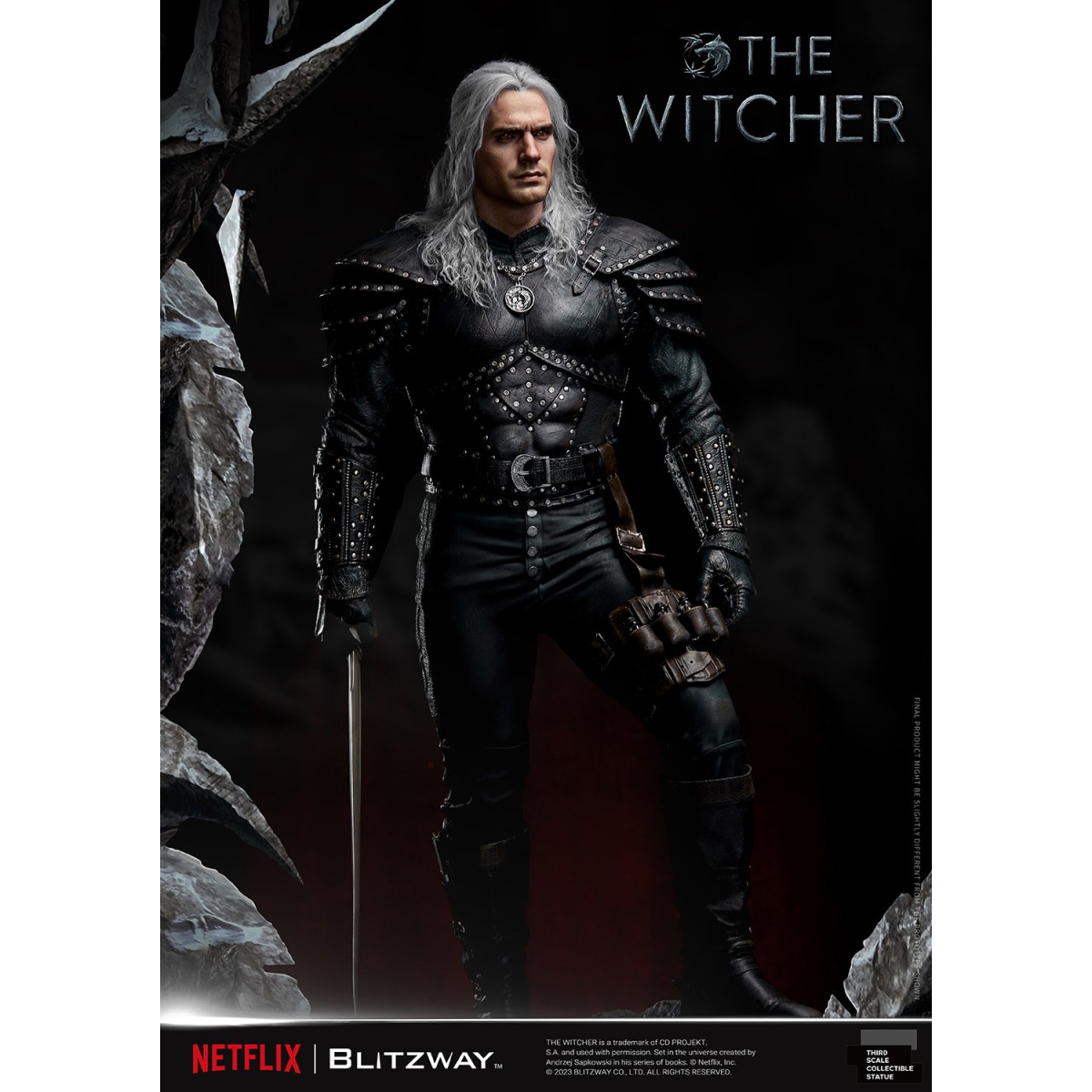 Blitzway - Statua di Geralt di Rivia 1/3 in scala infinita - The Witcher 