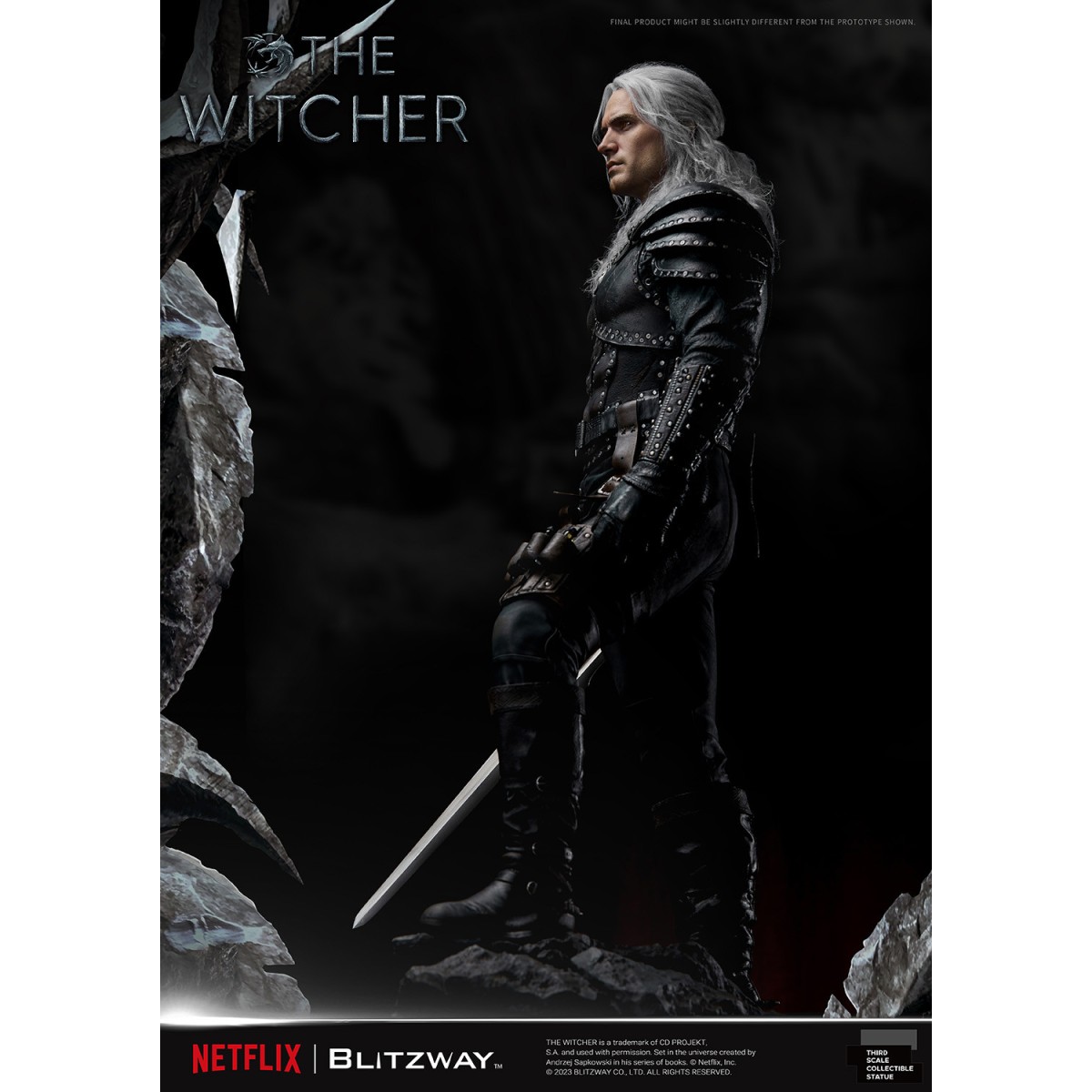 Blitzway - Statua di Geralt di Rivia 1/3 in scala infinita - The Witcher 