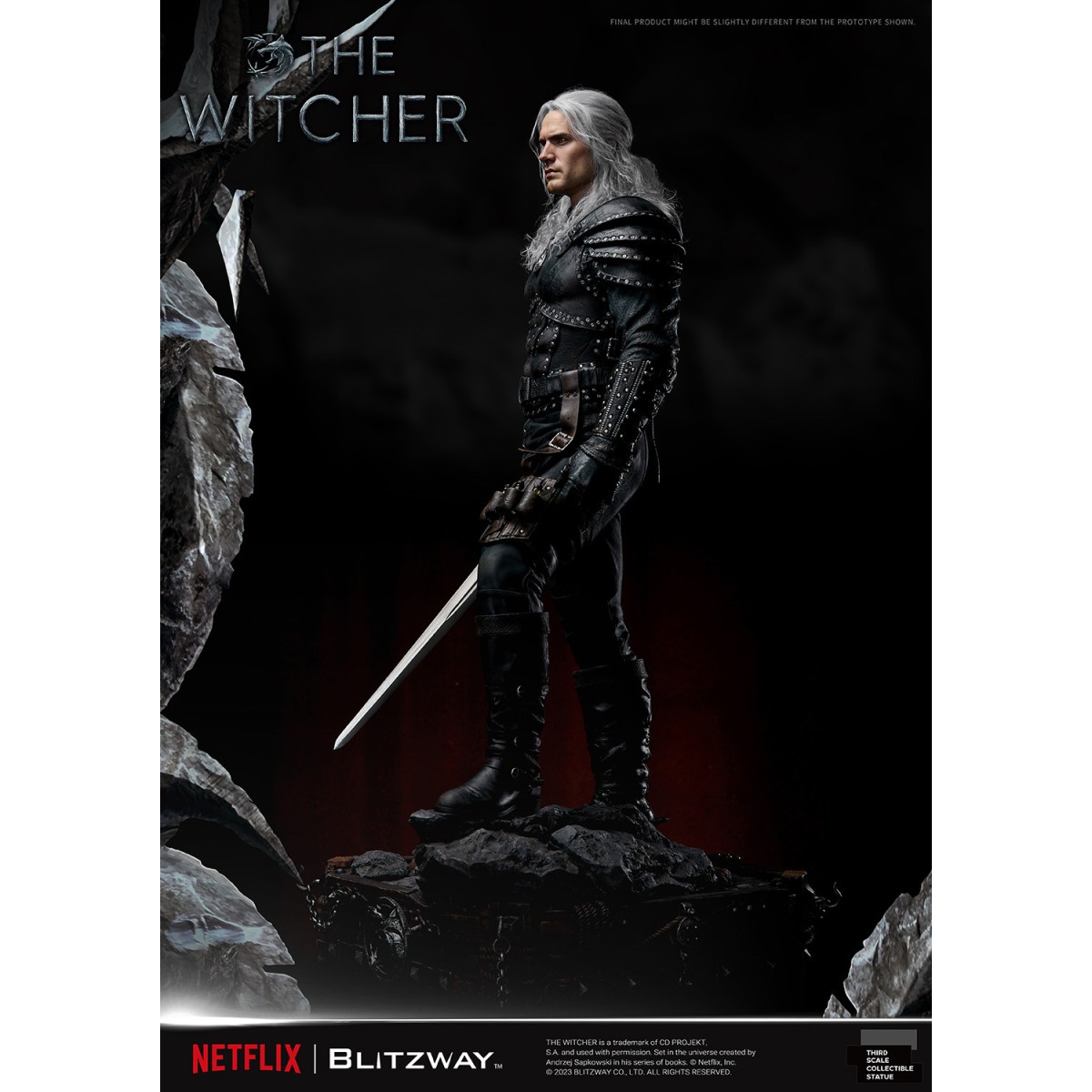 Blitzway - Statua di Geralt di Rivia 1/3 in scala infinita - The Witcher 